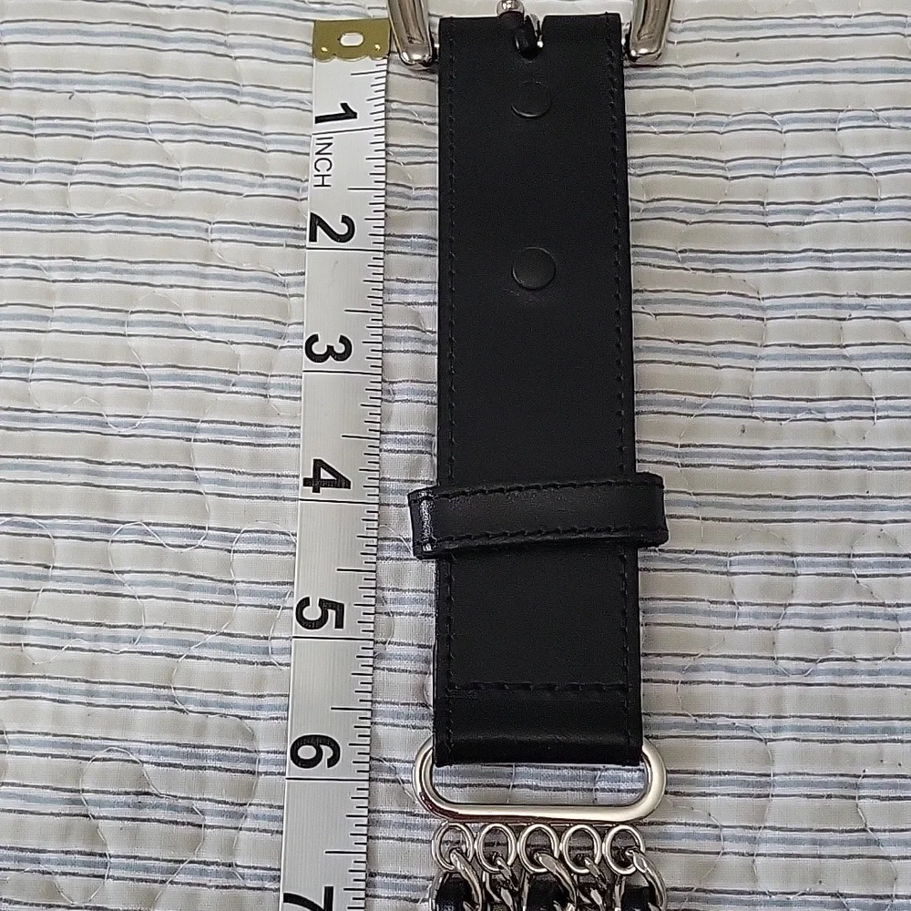 Harley Davidson Leather & Chain Belt - Picture 3 of 9